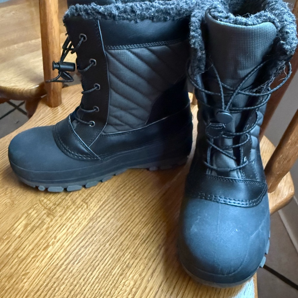 Kids Black Winter Boots
